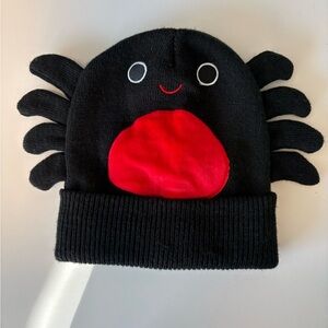 Squishmallows Bella the Spider Kids Toque Hat Plush Legs Black